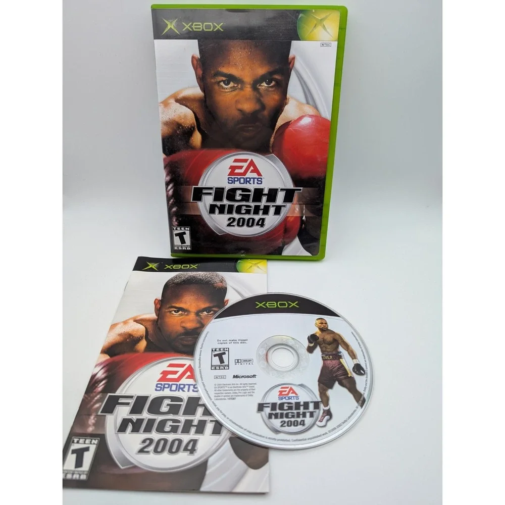 Fight Night 2004 (Microsoft Xbox, 2004) Original OG Xbox Complete Near Mint